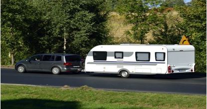 Picture of Car & Towing Caravan