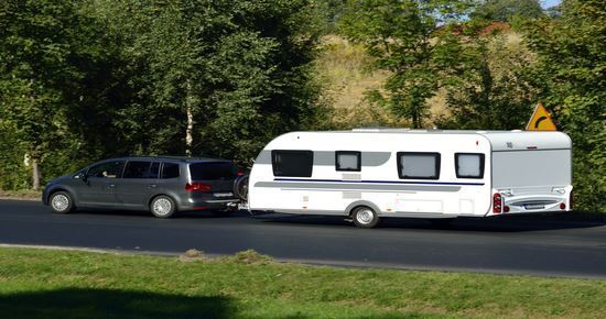Picture of Car & Towing Caravan